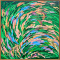 Peacock 100x100cm